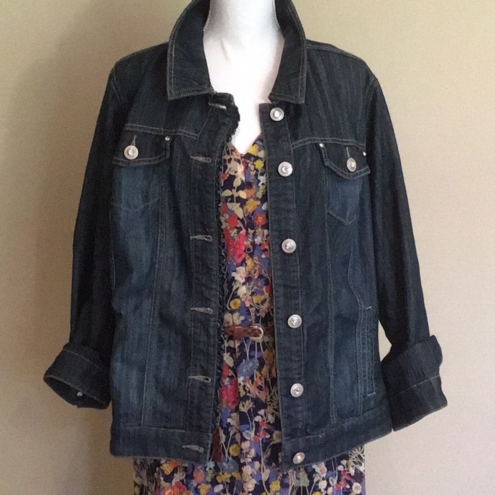CJ Banks Denim Jacket -1X